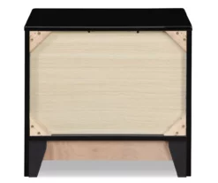 Black Hudson 2-Drawer Wood Nightstand -Storage supplies store 810513557 15