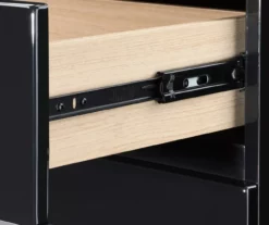 Black Hudson 2-Drawer Wood Nightstand -Storage supplies store 810513557 9