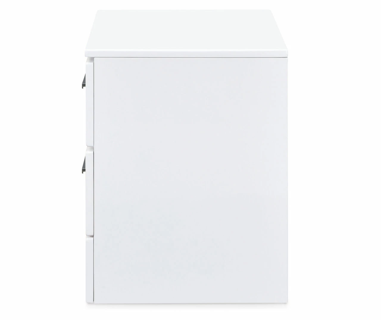 White Hudson 2-Drawer Wood Nightstand 8 White Hudson 2-Drawer Wood Nightstand - Image 6