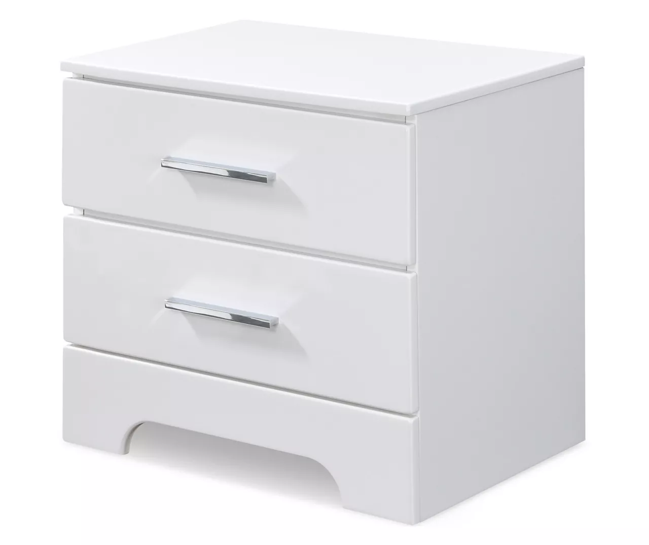 White Hudson 2-Drawer Wood Nightstand 4 White Hudson 2-Drawer Wood Nightstand - Image 2