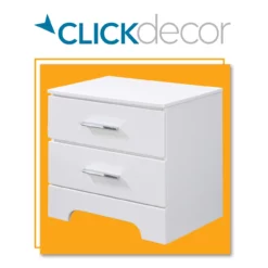 White Hudson 2-Drawer Wood Nightstand 29 White Hudson 2-Drawer Wood Nightstand -Storage supplies store 810513558