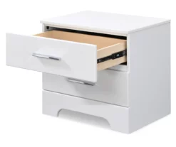 White Hudson 2-Drawer Wood Nightstand 19 White Hudson 2-Drawer Wood Nightstand -Storage supplies store 810513558 5
