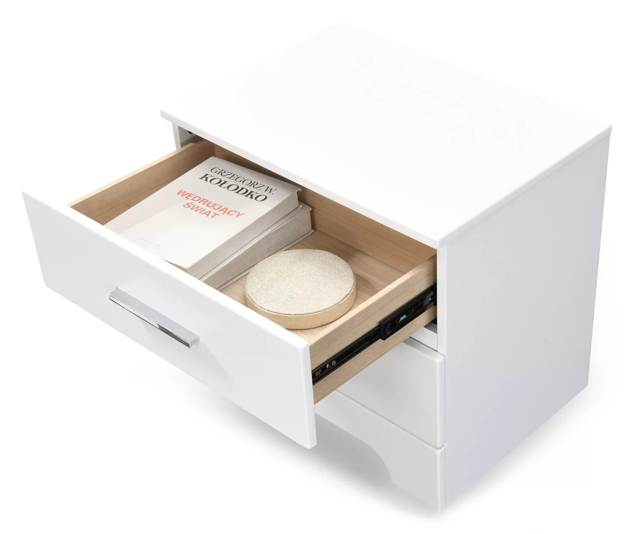 White Hudson 2-Drawer Wood Nightstand 7 White Hudson 2-Drawer Wood Nightstand - Image 5