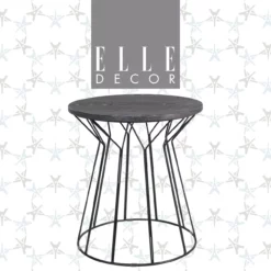 Fleur Black Side Table -Storage supplies store 810513565