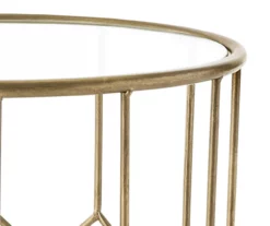 Gold Harper Side Table -Storage supplies store 810513567 4