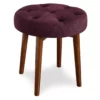 Penelope Eggplant Tufted Stool