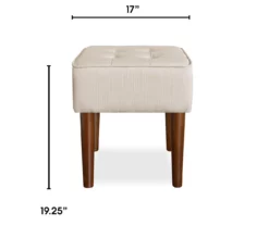 Aria Tufted Stool -Storage supplies store 810513575 3