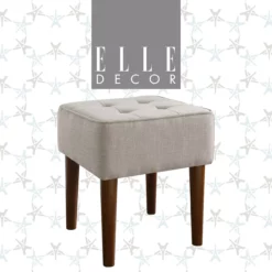 Aria Tufted Stool -Storage supplies store 810513576