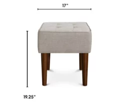 Aria Tufted Stool -Storage supplies store 810513576 3
