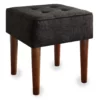 Aria Charcoal Grey Tufted Stool