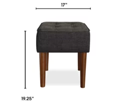 Aria Charcoal Grey Tufted Stool 12 Aria Charcoal Grey Tufted Stool -Storage supplies store 810513578 3