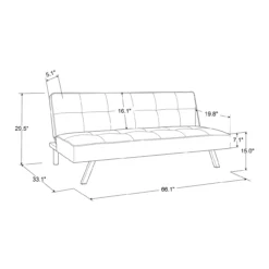 Corey Black Convertible Sofa -Storage supplies store 810514243 10
