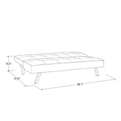 Corey Black Convertible Sofa -Storage supplies store 810514243 111