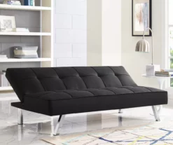Corey Black Convertible Sofa -Storage supplies store 810514243 2