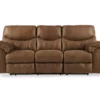 Boxberg Bark Faux Leather Reclining Sofa -Storage supplies store 810519664