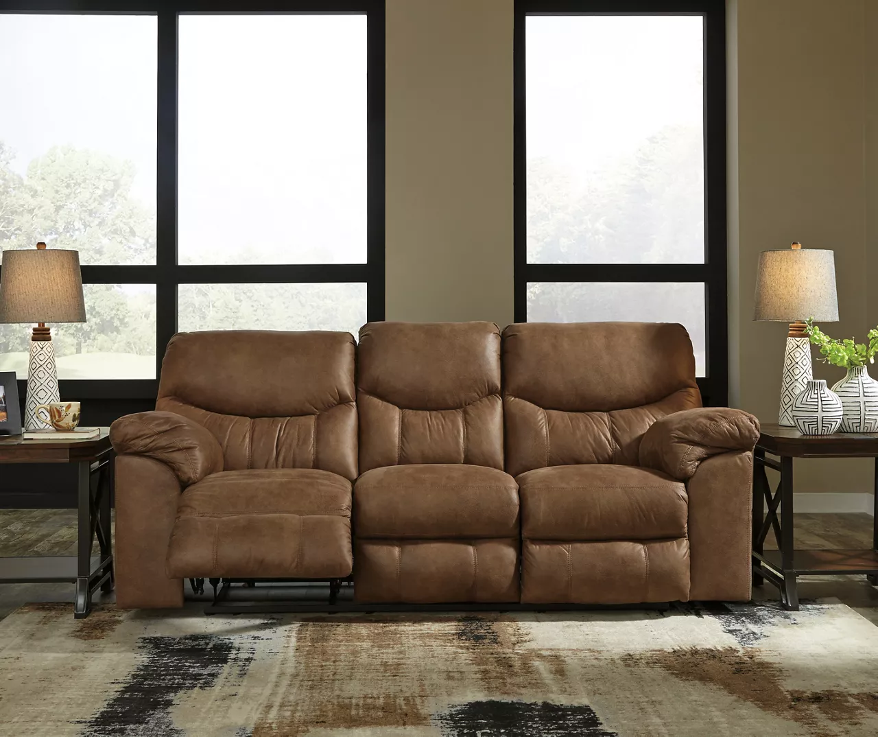 Boxberg Bark Faux Leather Reclining Sofa 7 Boxberg Bark Faux Leather Reclining Sofa - Image 5
