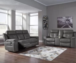 Jesolo Gray Reclining Sofa -Storage supplies store 810519671 810519670 1