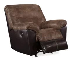 Follett Coffee Faux Leather Rocker Recliner -Storage supplies store 810519692 1