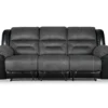 Earhart Faux Leather Reclining Sofa -Storage supplies store 810519696