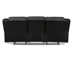 Earhart Faux Leather Reclining Sofa -Storage supplies store 810519696 2