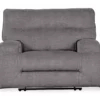 Coombs Charcoal Wide Seat Power Recliner