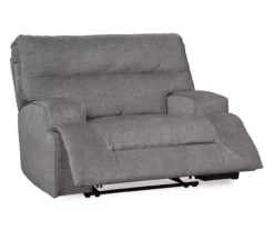 Coombs Charcoal Wide Seat Power Recliner -Storage supplies store 810519706 4