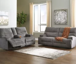 Coombs Charcoal Reclining Sofa -Storage supplies store 810519707 810519691 2