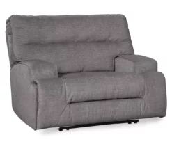 Coombs Charcoal Wide Seat Recliner -Storage supplies store 810519708 1