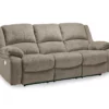 Draycoll Pewter Power Reclining Sofa -Storage supplies store 810519718