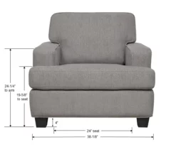 Rogers Gray Accent Chair -Storage supplies store 810519884 6