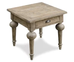 Windham Sandstone Buff End Table -Storage supplies store 810519903 4