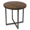 Scranton Antique Pine Round End Table -Storage supplies store 810519909 1