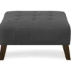 Jasper Charcoal Pebble Square Ottoman -Storage supplies store 810519916 1