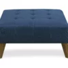 Jasper Navy Peacock Square Ottoman 1 Jasper Navy Peacock Square Ottoman -Storage supplies store 810519917 1