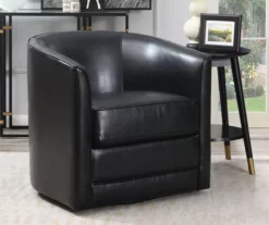 Hammond Classic Black Swivel Accent Chair 15 Hammond Classic Black Swivel Accent Chair -Storage supplies store 810519935 7
