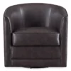 Willow River Hammond Faux Leather Swivel Accent Chair -Storage supplies store 810519938 1