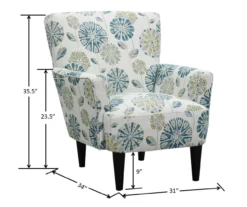 Middleton Cascade Teal Accent Chair 17 Middleton Cascade Teal Accent Chair -Storage supplies store 810519948 5