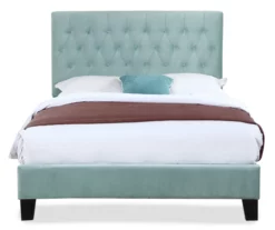 Decatur Light Blue Twin Upholstered Bed -Storage supplies store 810519976 1