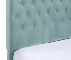 Decatur Light Blue Twin Upholstered Bed -Storage supplies store 810519976 4