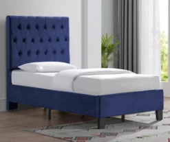 Decatur Navy Twin Upholstered Bed 19 Decatur Navy Twin Upholstered Bed -Storage supplies store 810519977 11