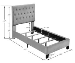 Decatur Navy Twin Upholstered Bed 23 Decatur Navy Twin Upholstered Bed -Storage supplies store 810519977 5