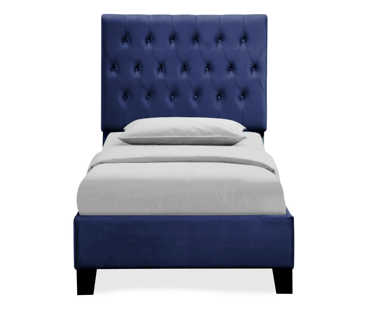 Decatur Navy Twin Upholstered Bed 4 Decatur Navy Twin Upholstered Bed - Image 2