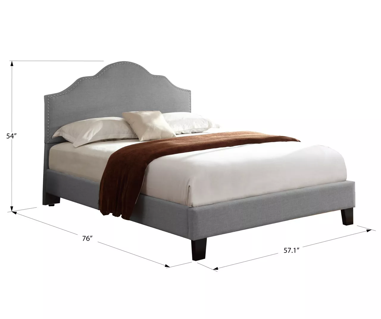 Lombard Light Gray Full Upholstered Bed 10 Lombard Light Gray Full Upholstered Bed - Image 8