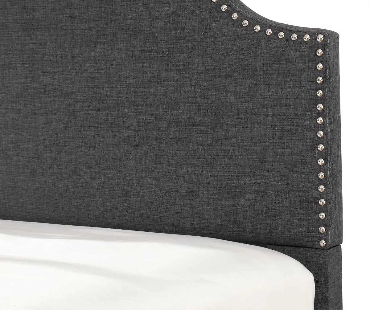 Lombard Charcoal Gray Full Upholstered Bed 7 Lombard Charcoal Gray Full Upholstered Bed - Image 5