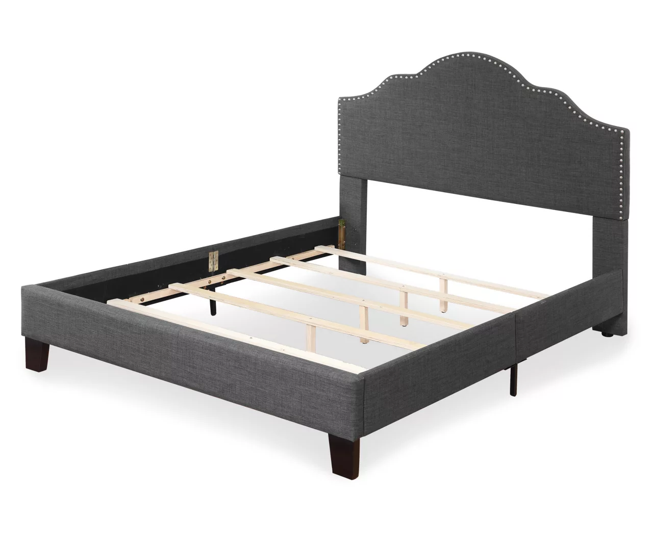 Lombard Charcoal Gray Queen Upholstered Bed 3 Lombard Charcoal Gray Queen Upholstered Bed