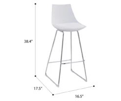 30" Thomas White Bar Stools, 2-Pack -Storage supplies store 810520066 3