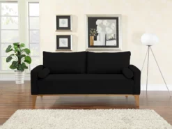 Torrence Black Sofa -Storage supplies store 810524540 4