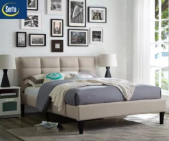 Orson Beige Full Upholstered Bed