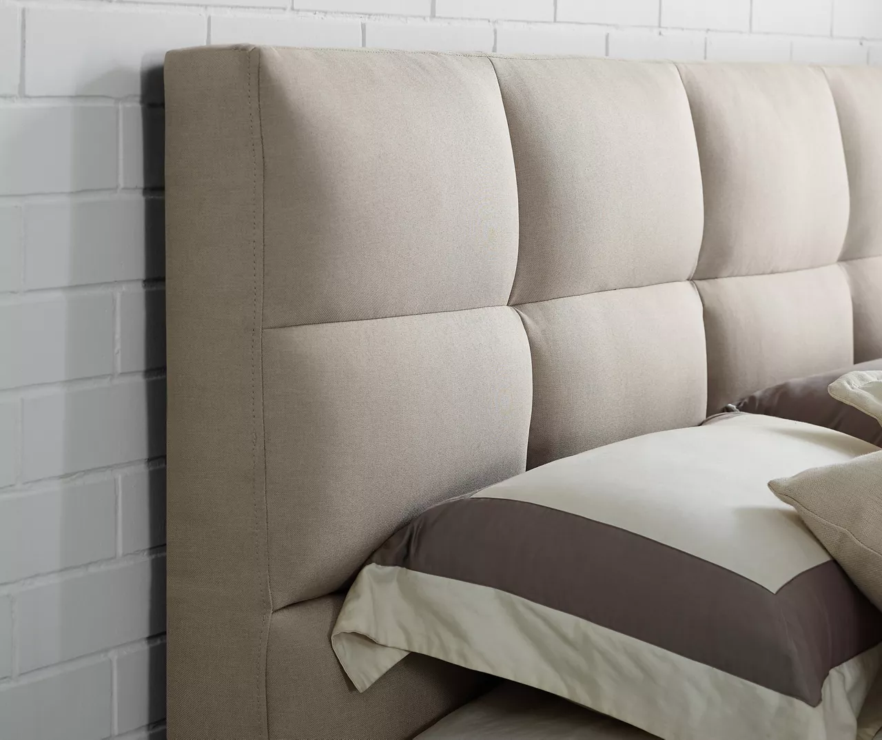 Orson Beige Full Upholstered Bed 7 Orson Beige Full Upholstered Bed - Image 5