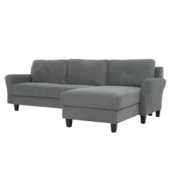 Hayward Gray Rolled Arm Sectional -Storage supplies store 810524579 14